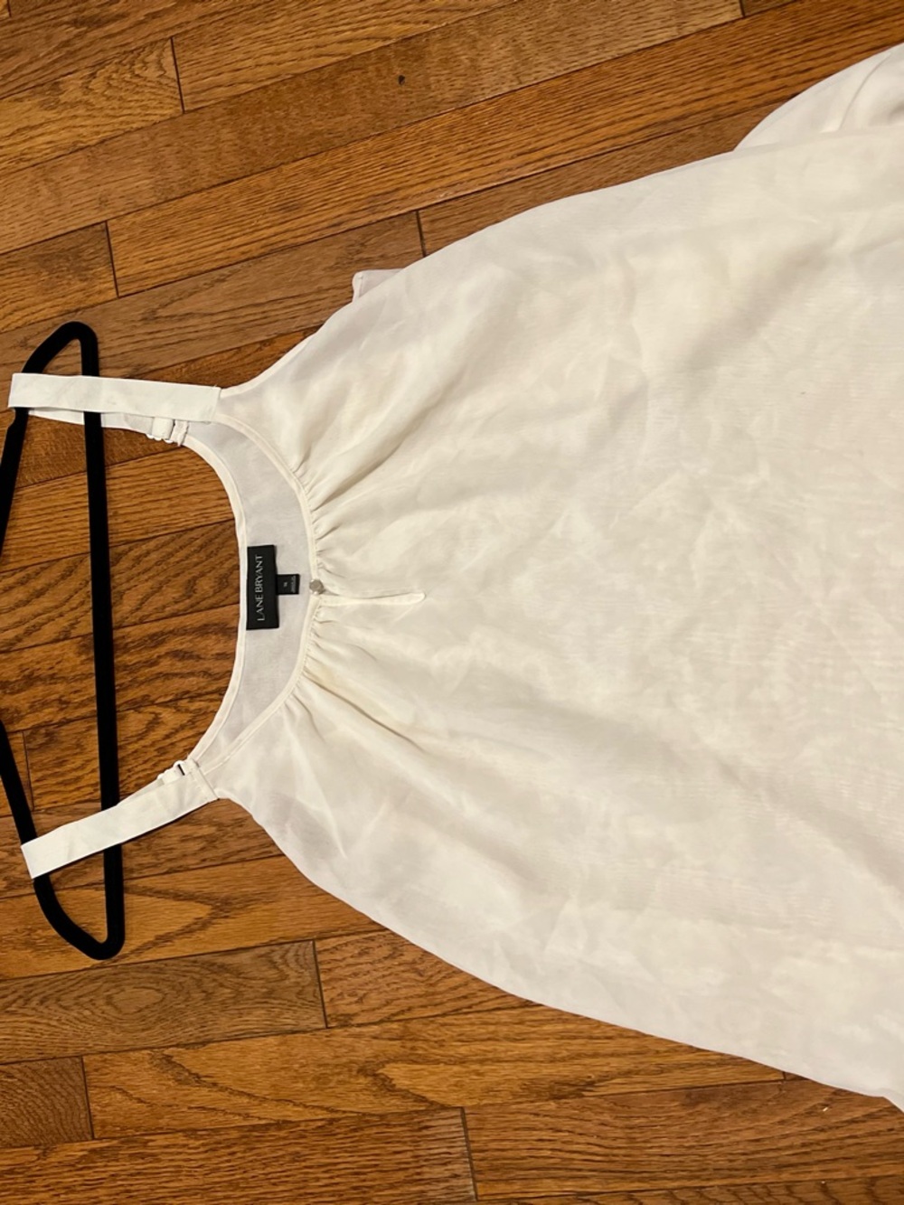 Lane Bryant Ivory Halter-Style Tank